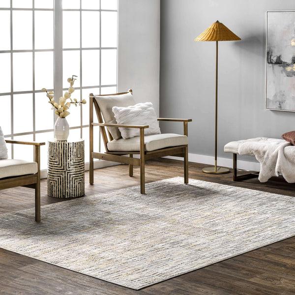 Nuloom Emersyn Contemporary Textured Abstract Crosshatch Area Rug Gold