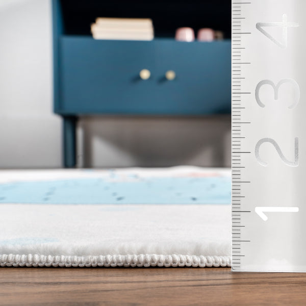 Nuloom Eowyn Modern Rabbit Machine Washable Kids Area Rug Multi