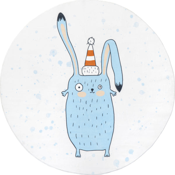 nuloom Eowyn Modern Rabbit Machine Washable Kids Area Rug Multi