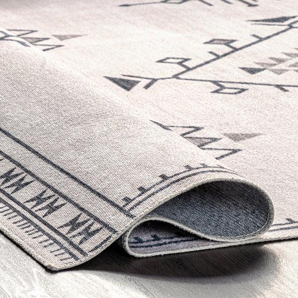 Nuloom Evalyn Southwestern Machine Washable Area Rug Cream