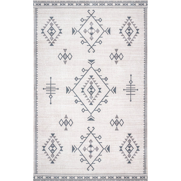 nuloom Evalyn Southwestern Machine Washable Area Rug Cream