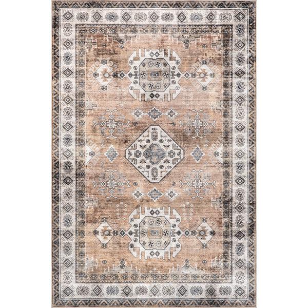 nuloom Evelina Traditional Stain Repellent Machine Washable Area Rug Rust
