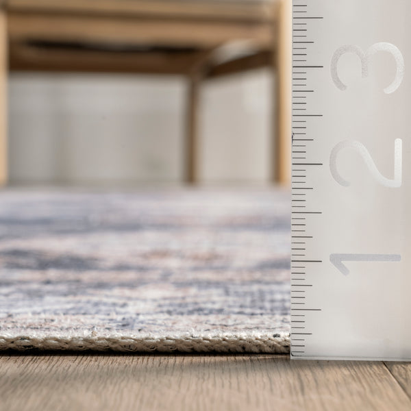 Nuloom Finley Machine Washable Vintage Distressed Area Rug Navy