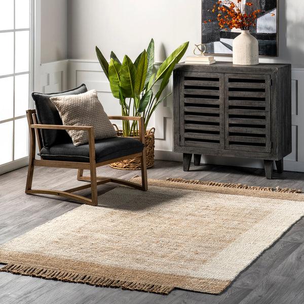 Nuloom Fletcher Casual Jute Middle Tassel Area Rug Natural