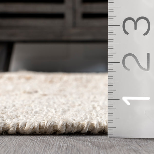 Nuloom Fletcher Casual Jute Middle Tassel Area Rug Natural