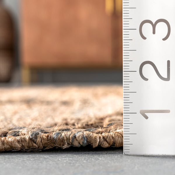 Nuloom Flor Flatweave Tassled Jute Area Rug Natural