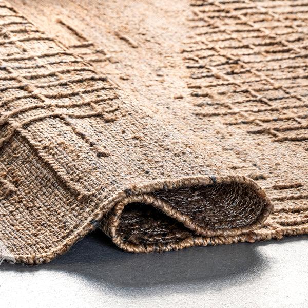 Nuloom Flor Flatweave Tassled Jute Area Rug Natural