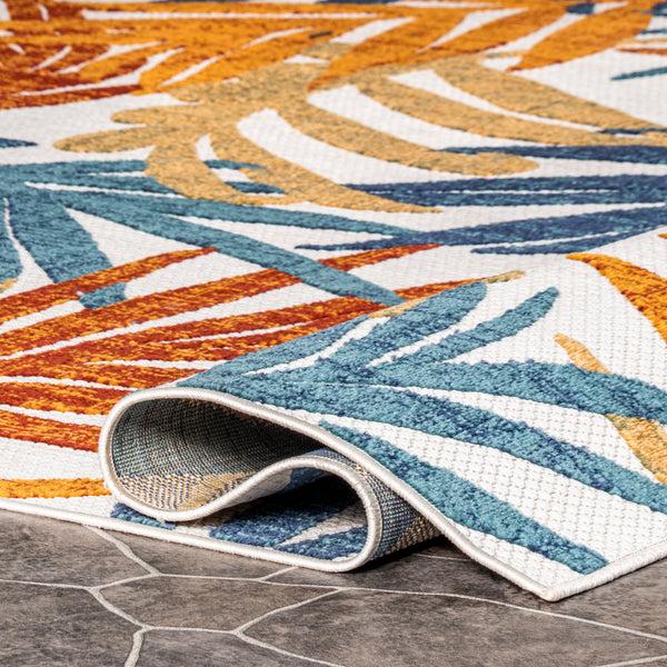 Nuloom Flor Multi Tropical Leaves Indoor/Outdoor Area Rug Multi
