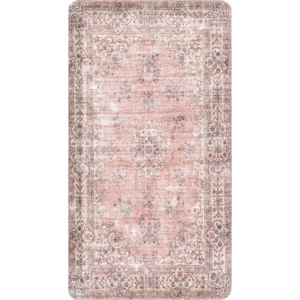 nuloom Floral Vintage Kitchen or Laundry Comfort Mat Rust