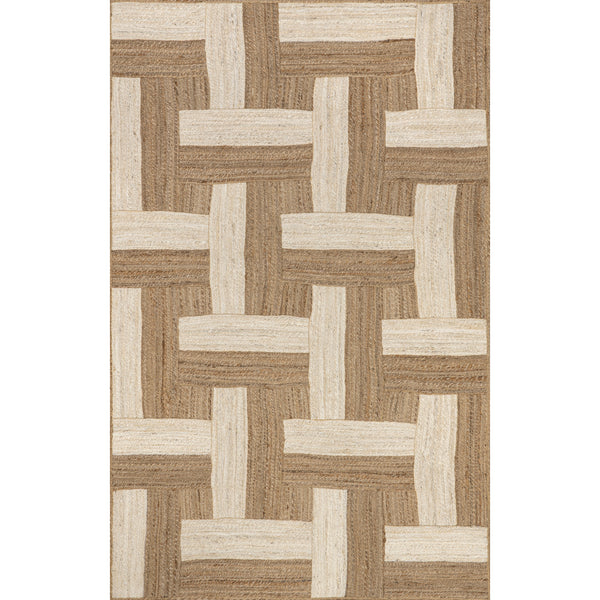 nuloom Florentina Geometric Links Jute Area Rug Natural