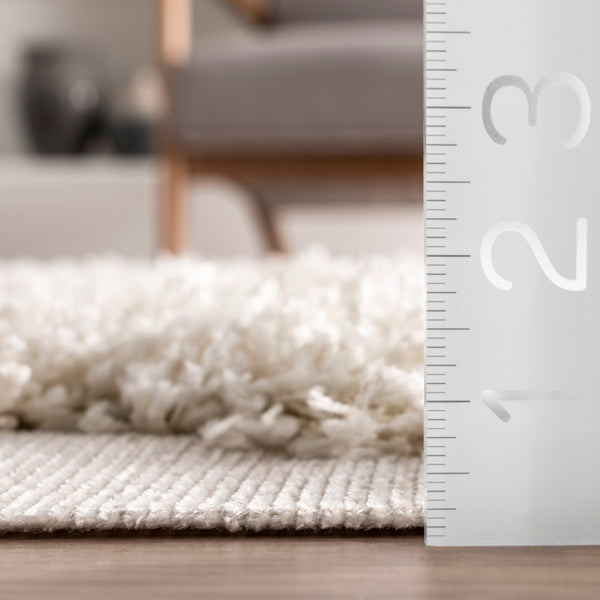 Nuloom Francene Diamond Trellis Shag Area Rug Ivory
