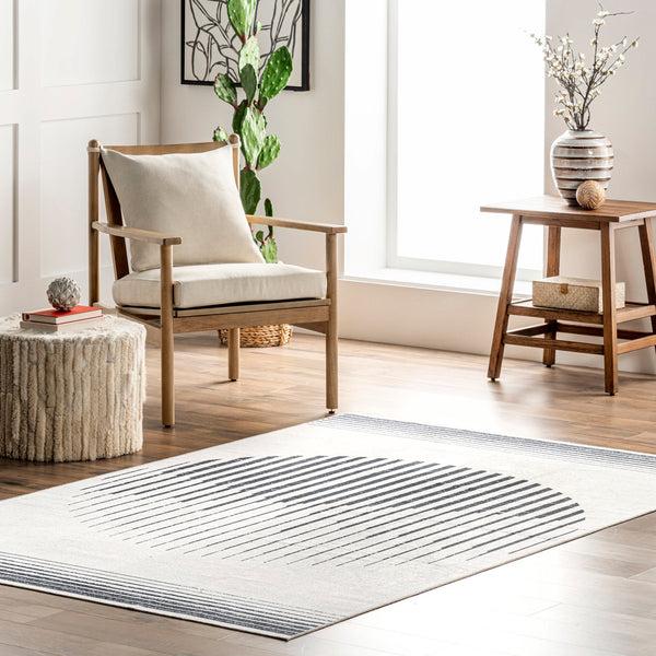 Nuloom Francesca Machine Washable Contemporary Moon Area Rug Gray