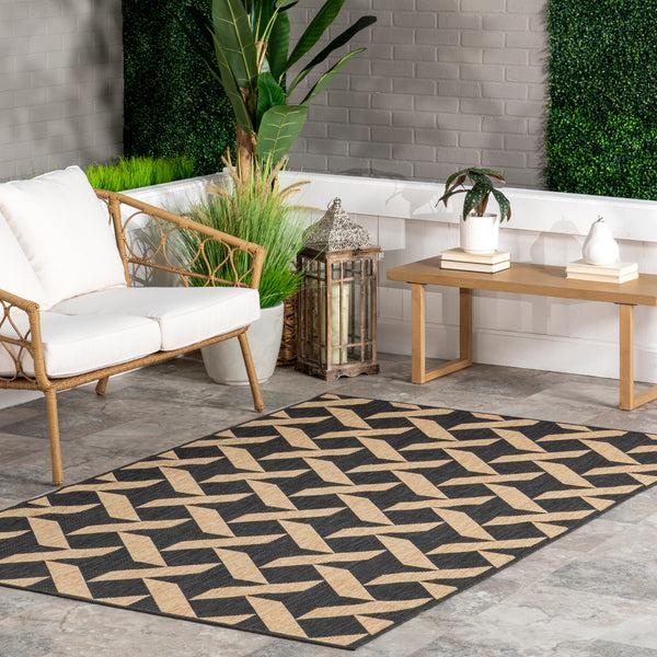 Nuloom Geometric Trellis Indoor/Outdoor Area Rug Dark Gray