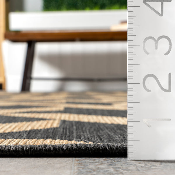 Nuloom Geometric Trellis Indoor/Outdoor Area Rug Dark Gray