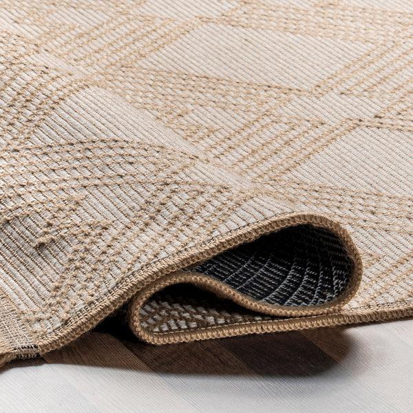 Nuloom Geometric Trellis Jute Fringe Area Rug Ivory