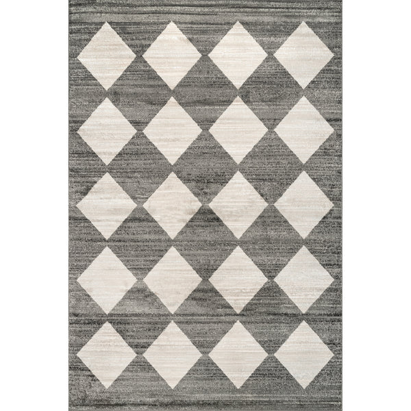 nuloom Gianna Contemporary Geometric Checker Tile Area Rug Gray
