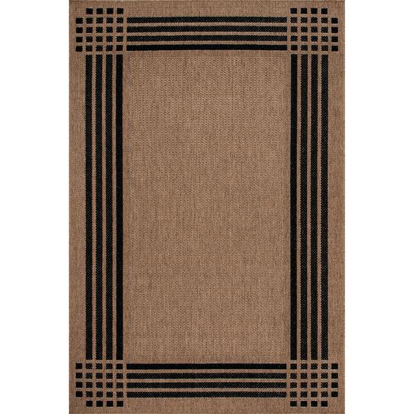 nuloom Gigi Striped Border Indoor/Outdoor Area Rug Brown