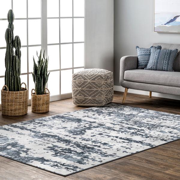 Nuloom Ginny Contemporary Speckled Abstract Area Rug Blue
