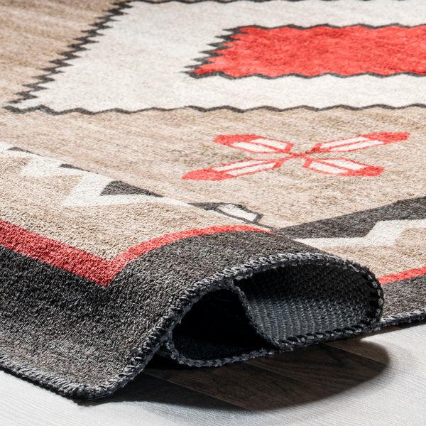 Nuloom Grace Southwestern Machine Washable Area Rug Brown