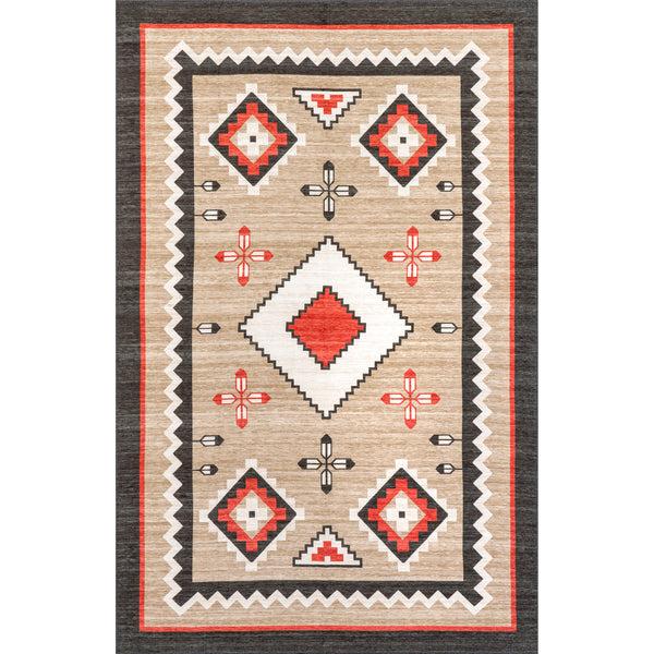 nuloom Grace Southwestern Machine Washable Area Rug Brown