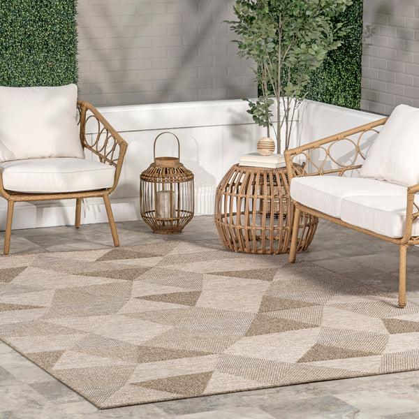 Nuloom Guinevere Mosaic Indoor/Outdoor Area Rug Tan