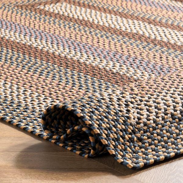 Nuloom Gwyneth Braided Borders Indoor/Outdoor Area Rug Taupe