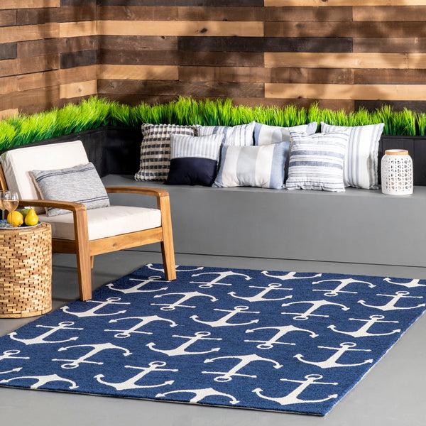 Nuloom Hand Hooked Despina Indoor/ Outdoor Area Rug Navy