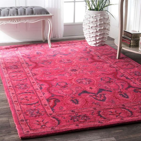 Nuloom Hand Tufted Kimberly Overdyed Style Rug Pink