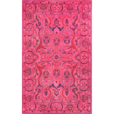 nuloom Hand Tufted Kimberly Overdyed style rug Pink
