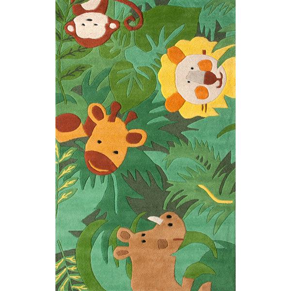 nuloom Hand Tufted King of the Jungle Area Rug Green