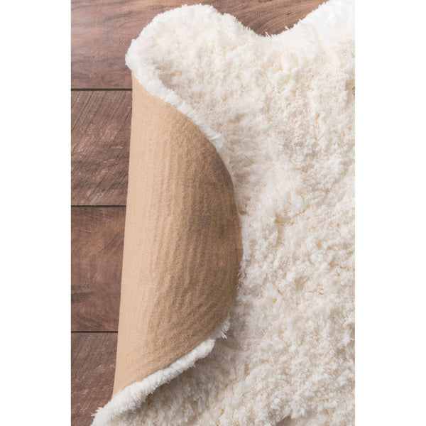 Nuloom Hand Tufted One And A Half Piece Faux Sheepskin Natural