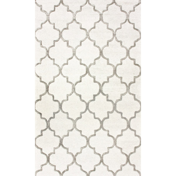 Nuloom Hand Tufted Park Avenue Trellis Area Rug Ivory