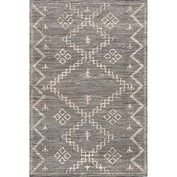nuloom Handmade Moroccan Julianne Jute Area Rug Light Gray
