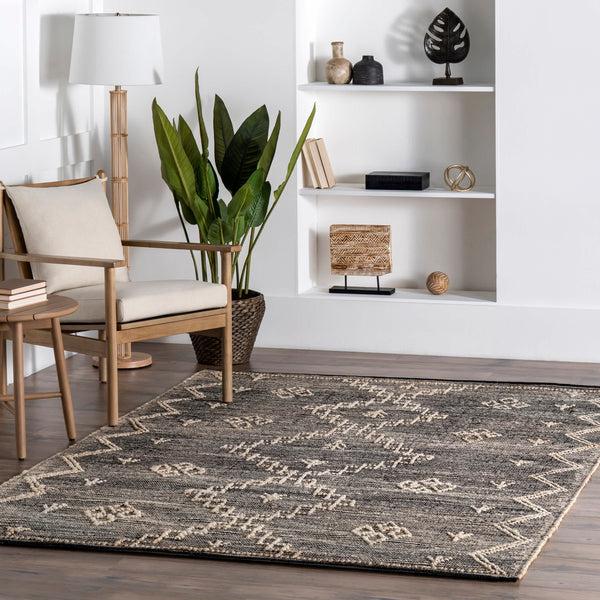 Nuloom Handmade Moroccan Julianne Jute Area Rug Light Gray