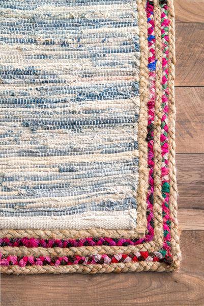 Nuloom Handwoven Braided Darline Area Rug Light Blue
