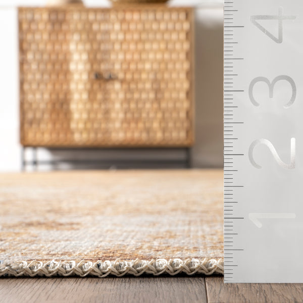 Nuloom Harlow Printed Faded Vintage Flatweave Beige