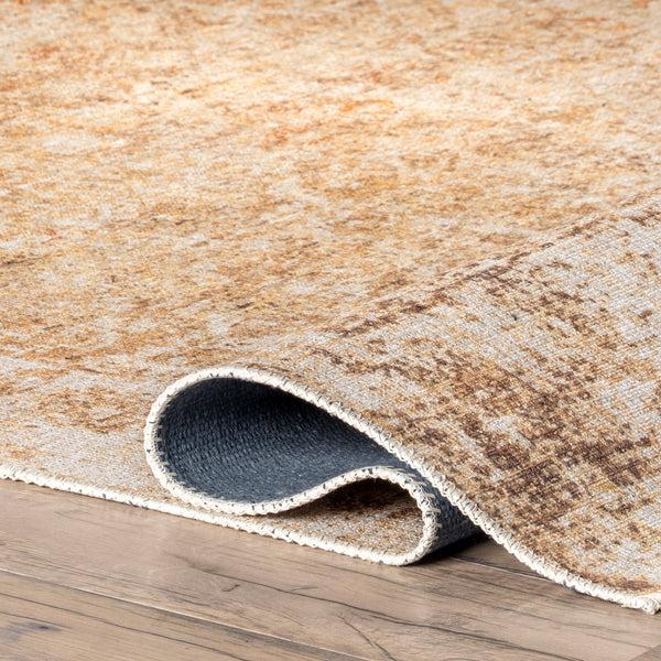 Nuloom Harlow Printed Faded Vintage Flatweave Beige