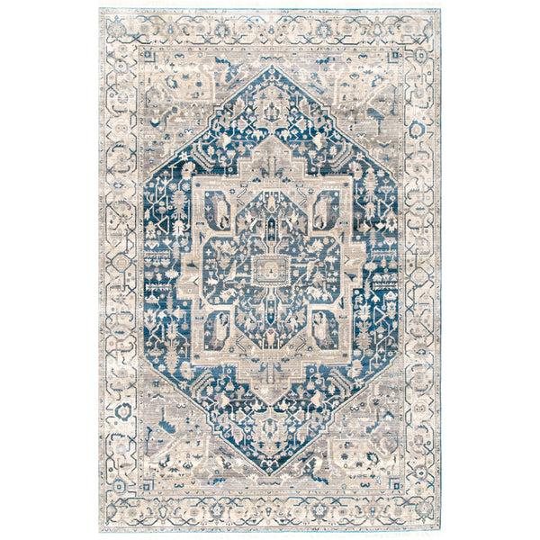 nuloom Harriet Vintage Medallion Fringe Area Rug Gray