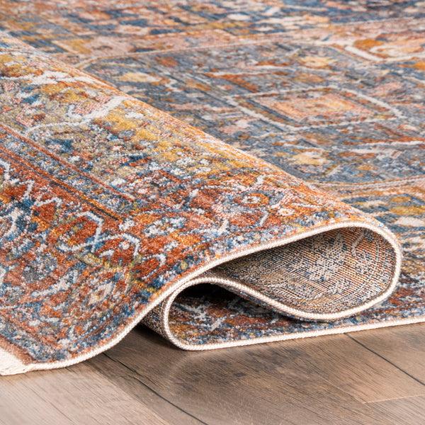 Nuloom Harriet Vintage Medallion Fringe Area Rug Rust