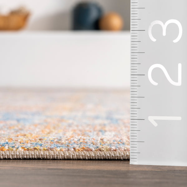 Nuloom Harriet Vintage Medallion Fringe Area Rug Rust