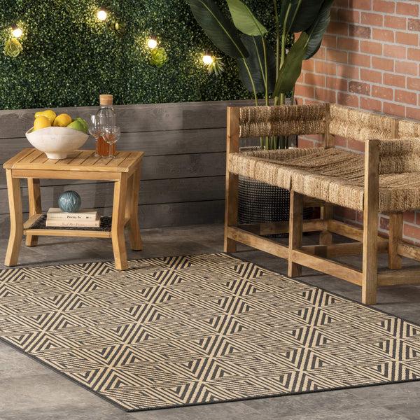 Nuloom Harvey Abstract Trellis Indoor/Outdoor Area Rug Charcoal