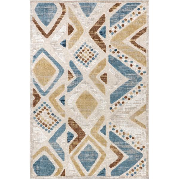 nuloom Henley Geometric Machine Washable Area Rug Blue