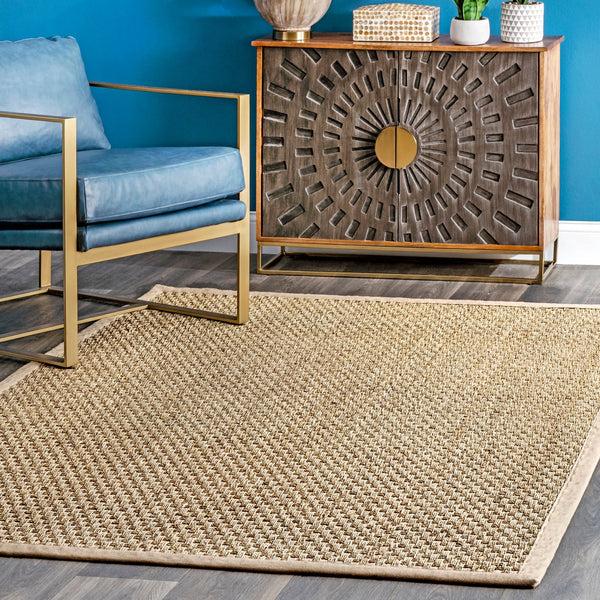 Nuloom Hesse Checker Weave Seagrass Indoor/Outdoor Area Rug Natural