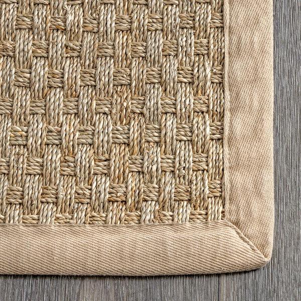 Nuloom Hesse Checker Weave Seagrass Indoor/Outdoor Area Rug Natural