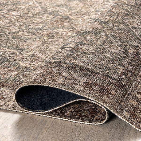 Nuloom Hillstone Collection Calianna Traditional Vintage Medallion Area Rug Brown