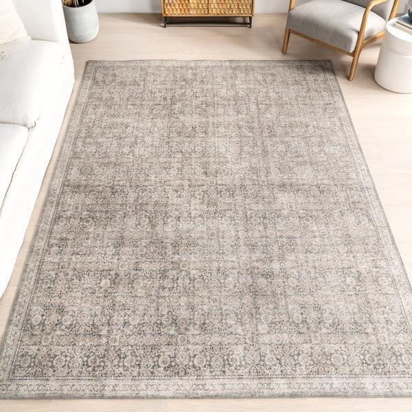 Nuloom Hillstone Collection Cally Traditional Vintage Medallion Area Rug Grey