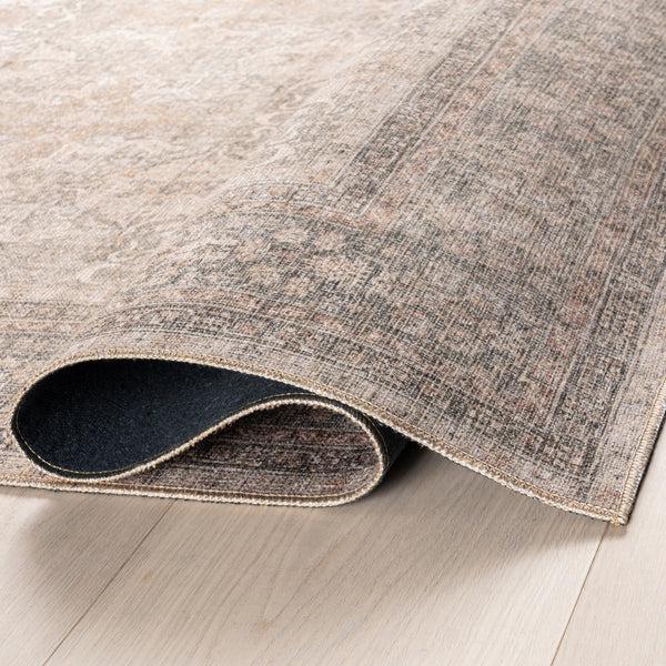 Nuloom Hillstone Collection Else Traditional Vintage Medallion Area Rug Dark Beige