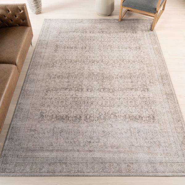 Nuloom Hillstone Collection Giorgina Traditional Vintage Medallion Area Rug Grey