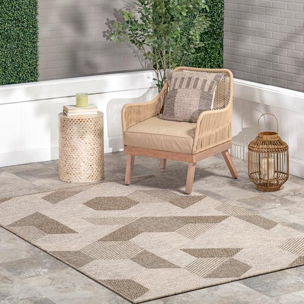 Nuloom Imogene Geometric Indoor/Outdoor Area Rug Gray