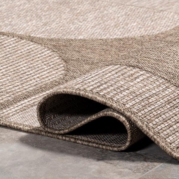 Nuloom Inara Abstract Geometric Indoor/Outdoor Area Rug Tan